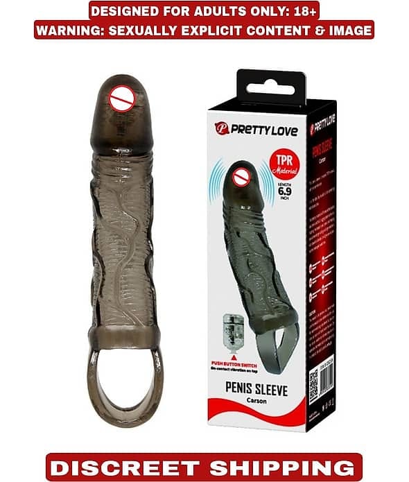 Vibrating Textured Sleeve with Suction Base for Men